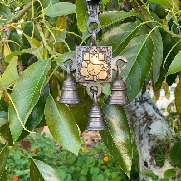 Antique Finish Golden Ganesh Ganapati Wind Chime - Picture 5 of 8